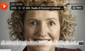 Ruth Forrest MLC Speaking on ABC Radio 936 Hobart about Criminal Convictions Levy 12.11.2015