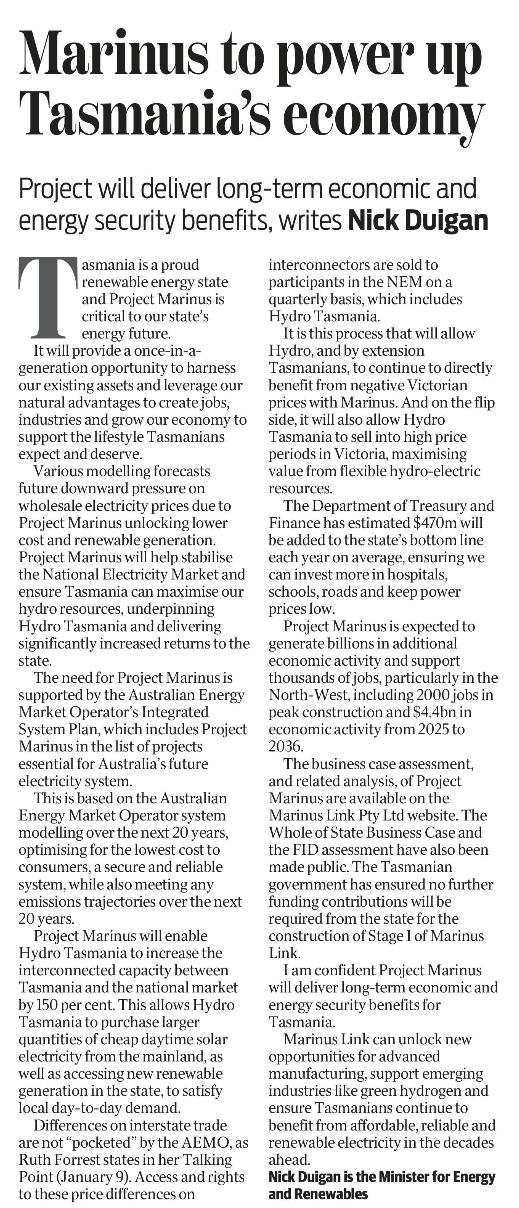 Rebuttal to Opinion Piece from Minister Duigan